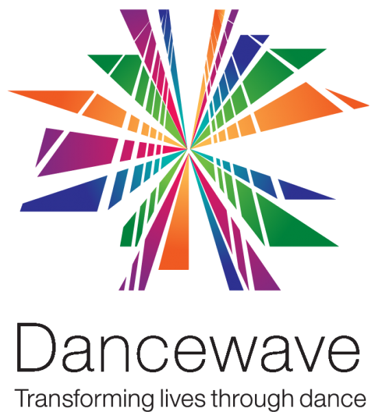 Dancewave logo is a colorful star with the text "Dancewave" underneath. 