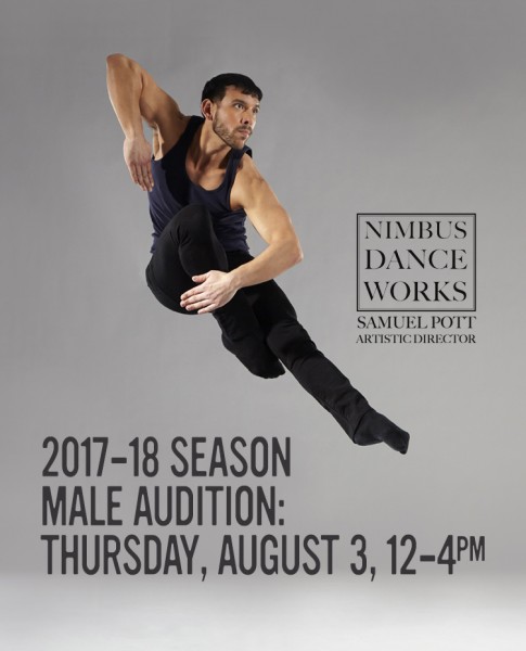 2017-18 Season Male Audition, Thursday, August 3, 12-4pm