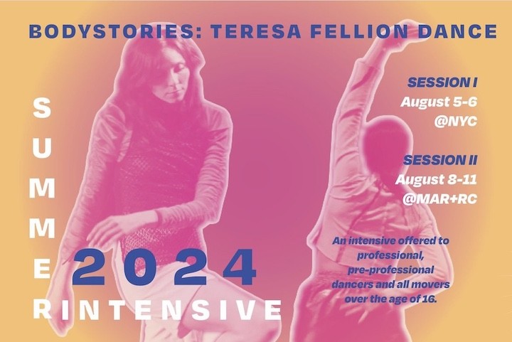 A flyer for the BodyStories Summer Intensive with dates for two sessions - Session 1 August 5-6 and Session 2 August 8 - 11