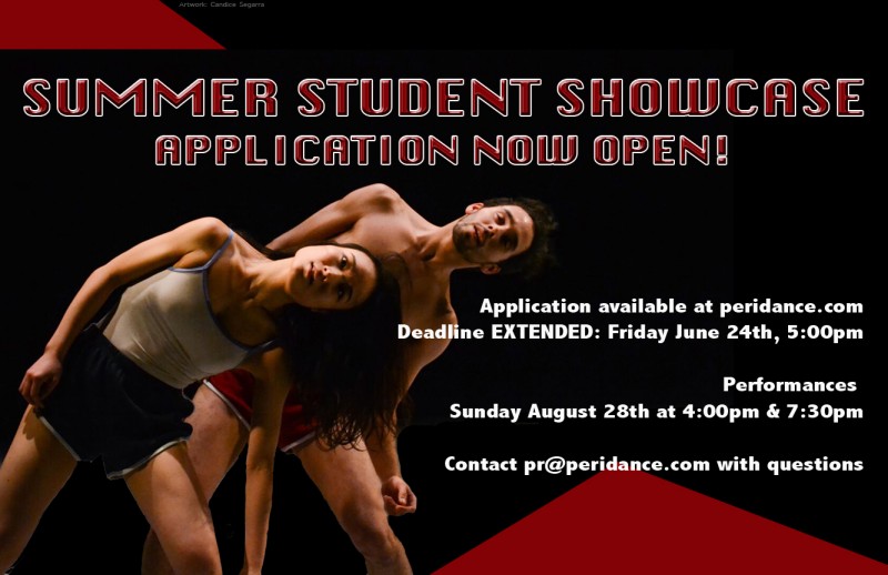 DEADLINE EXTENDED FRIDAY, JUNE 24TH for Peridance Summer Student Showcase