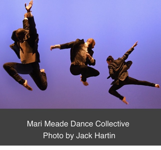 Three MMDC dancers jumping 