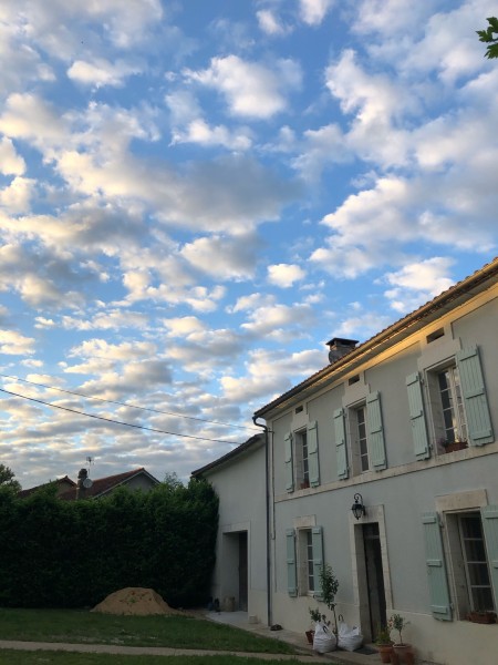 Residency at Moulin/Belle, a french home with a blue cloudy sky