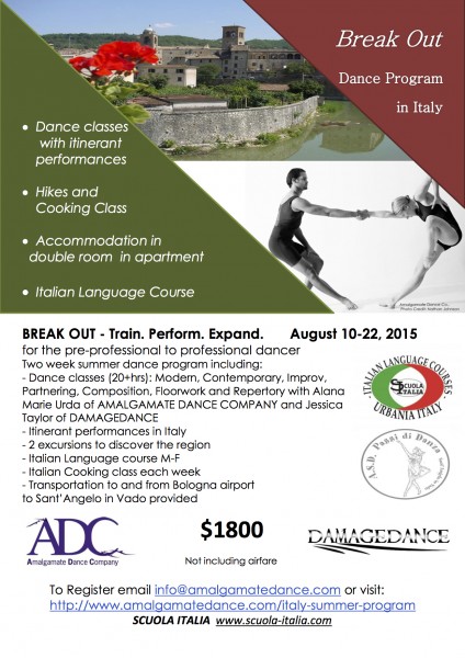 Italy Summer Dance Program: BREAKOUT -Train.Perform.Expand