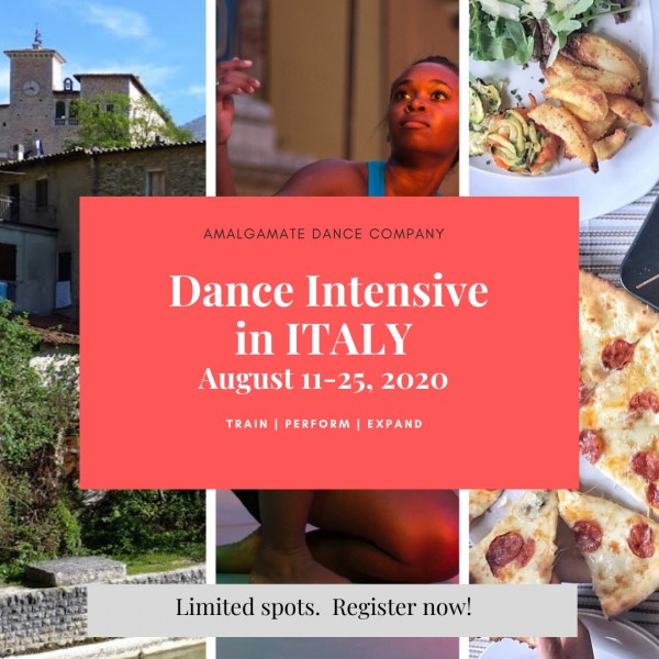 image of dancers, italian food and architecture