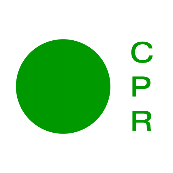 A green circle with the letters "CPR" stacked vertically to the right.
