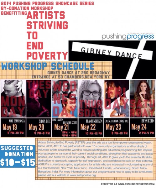 2014 Showcase Series By Donation Workshop Benefitting ASTEP (Artists Striving to End Poverty)