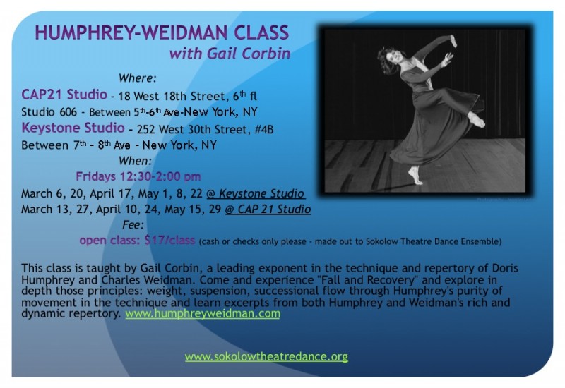 Humphrey-Weidman classes with Gail Corbin