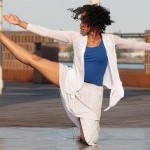 Dancer in white and blue