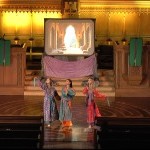 Three dancers dressed as Moorish princesses