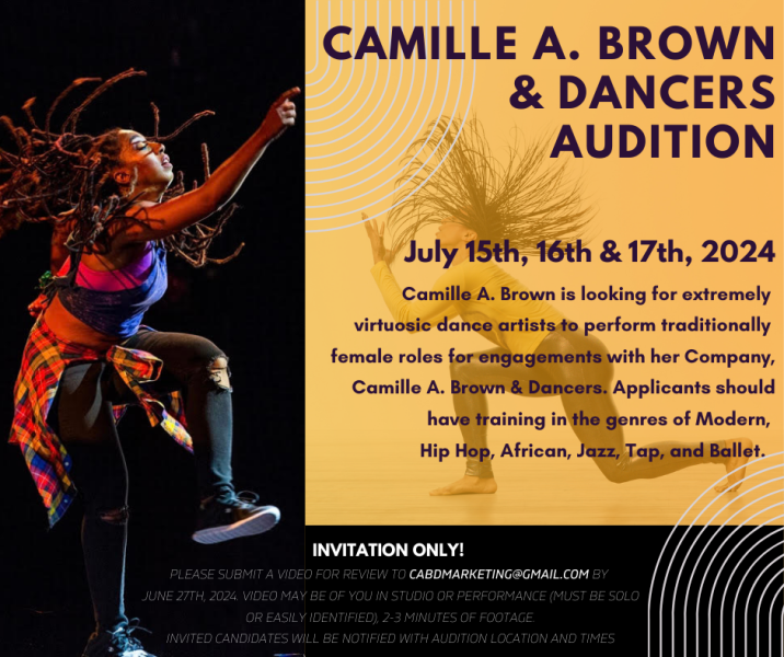 Audition Notice for Camille A. Brown & Dancers