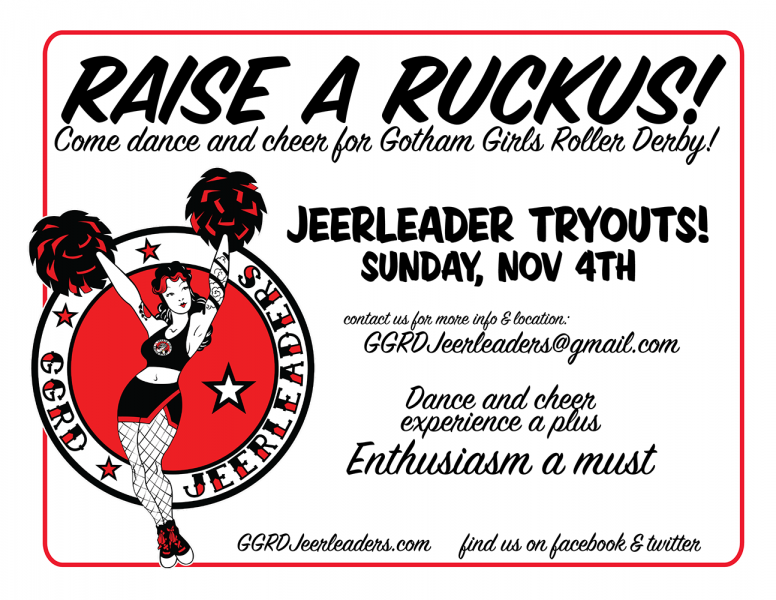 Flyer for the GGRD Jeerleaders