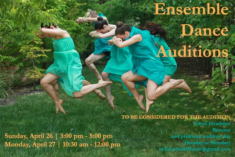 Seeking Professional Dancers for Creation/Performance of Brand New Piece: Auditions April 26 or 27 | Submission Required