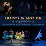 Three companies performing together on a poster for Artists In Motion.