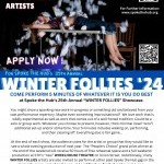 Apply to Winter Follies 2024