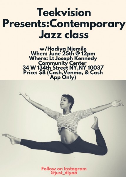 Contemporary Dance class led by Hadiya Njemile