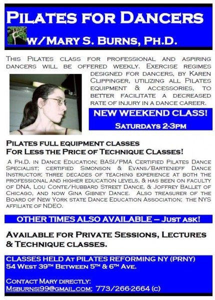 Pilates for Dancers - Full Equipment Studio