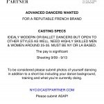 ADVANCED DANCERS WANTED 