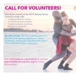 Volunteers Needed For Battery Dance Festival 2015!