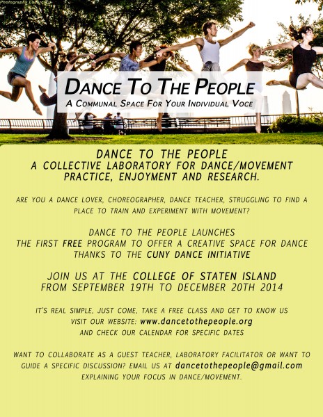 Dance to The People Seeks guest teachers and participants