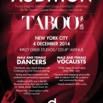 TABOO : dance and vocal auditions