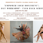 Photo of Erica, PeiJu & Ashley with pricing details for the workshop