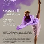 OPEN AUDITION-Judah International Dance Theatre-8/12/15