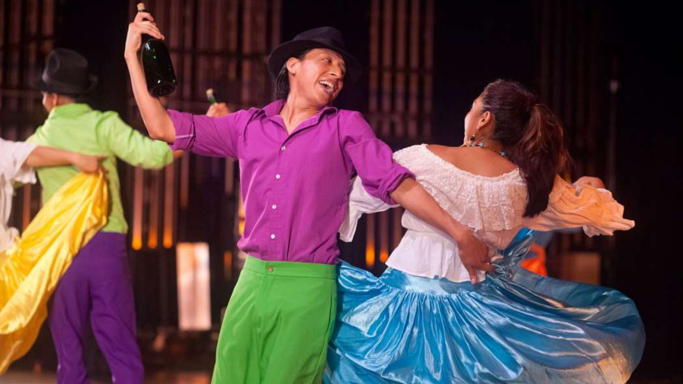 Dancers performing Bomba dance from Valle Chota. 