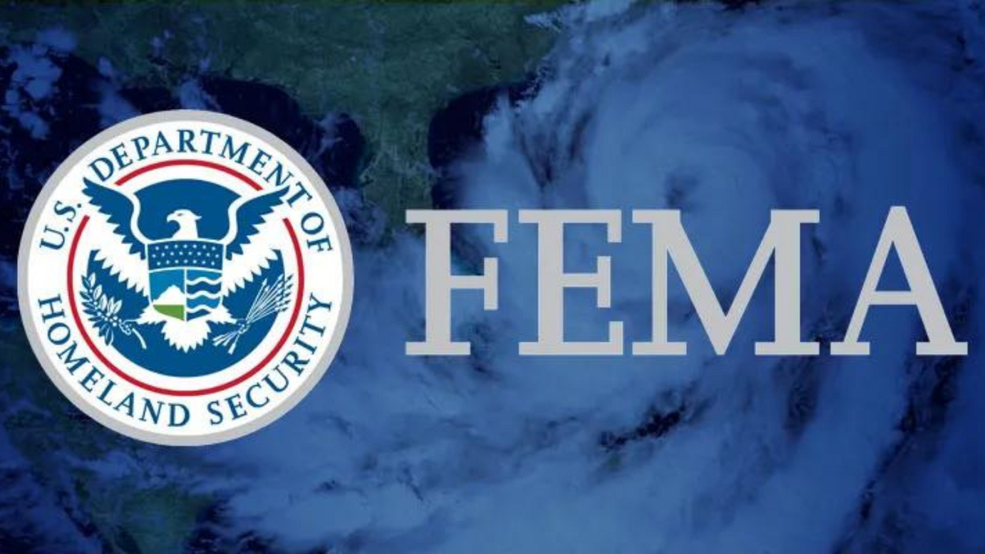 FEMA logo and U.S. Department of Homeland Security logo.