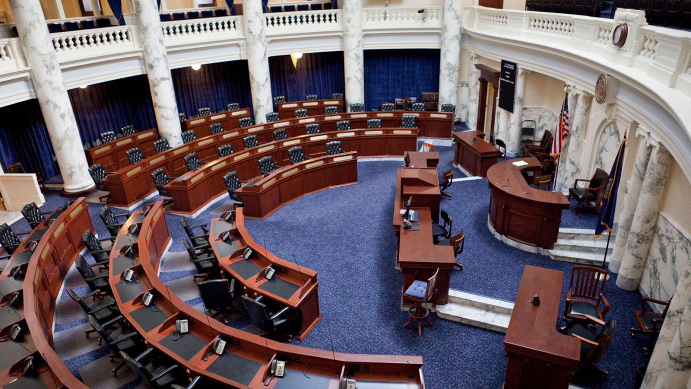 Empty chamber of the House of Representatives 