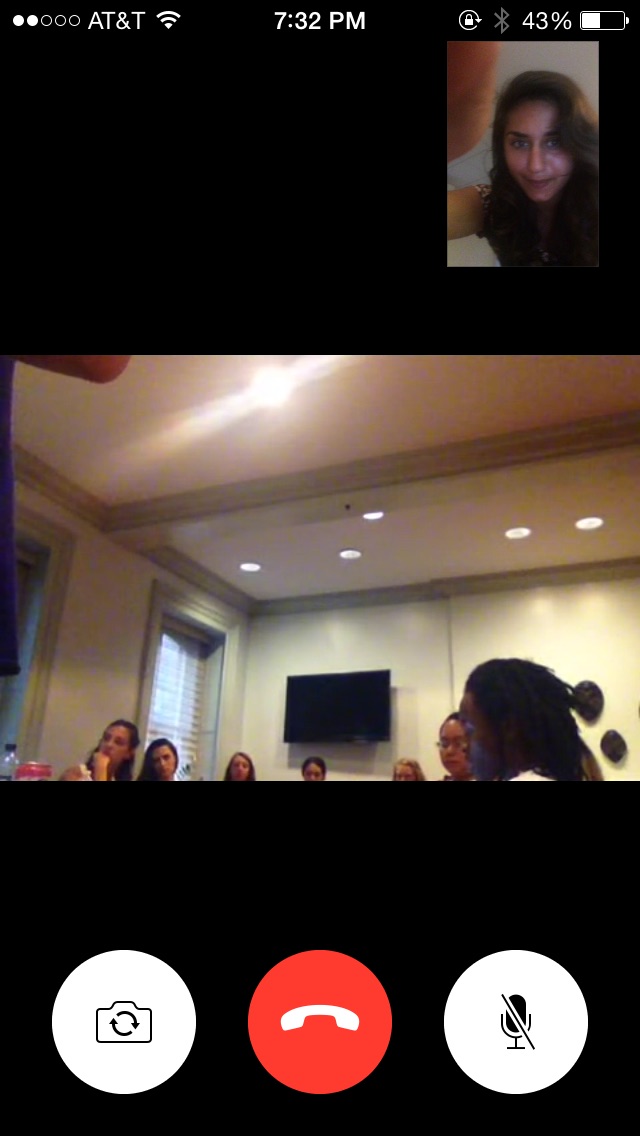 FaceTiming in to a J Comm meeting this past August. 